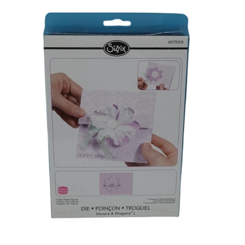 Sizzix Card, Flower Flip- Its Die NEW